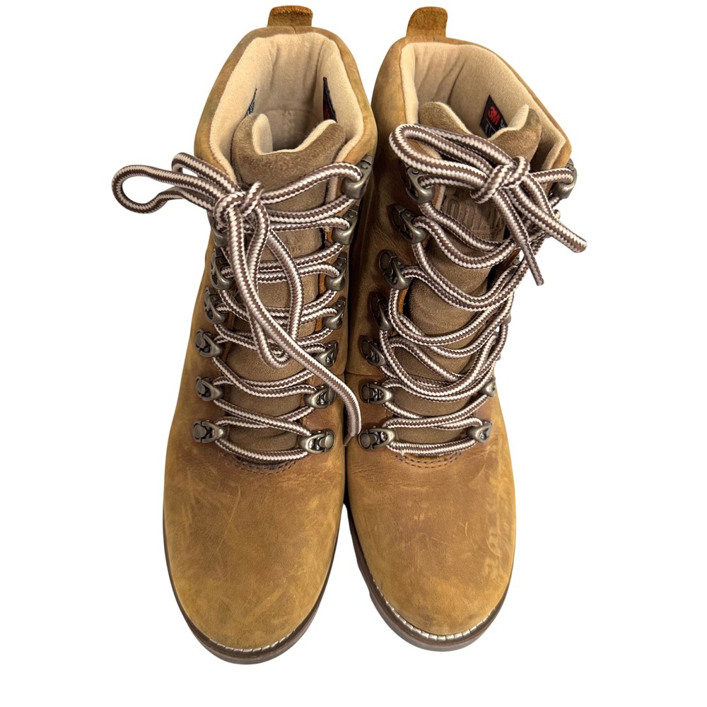 Kodiak Fernie Waterproof Hiking Boots sz 7.5 Tan Leather Thinsulate Lug Sole